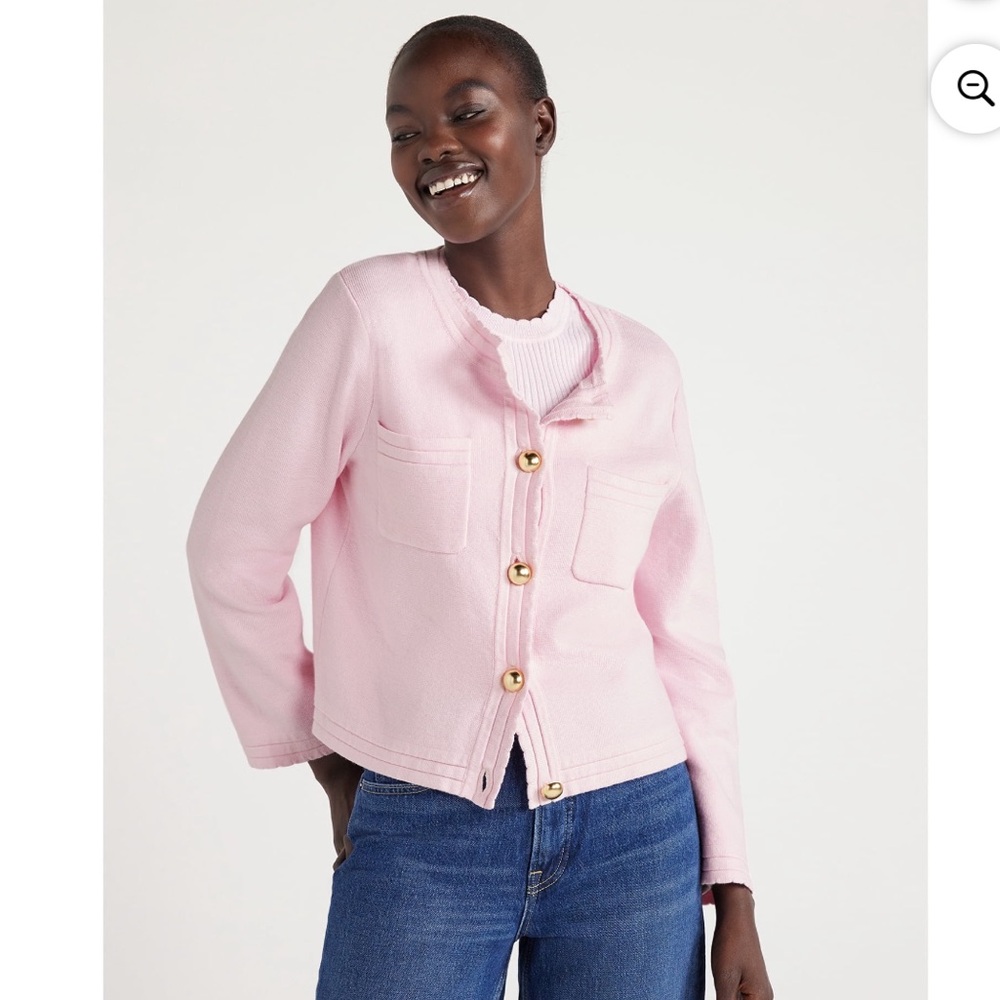 NWT Free Assembly Pink Cardigan Sweater and Shell Top